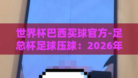 世界杯巴西买球官方-足总杯足球压球：2026年球迷必须懂的官方竞猜指南