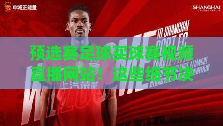 预选赛足球买球赛视频直播网站!这些细节决定了你的观赛体验(预选赛足球买球赛视频直播网站)