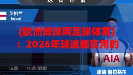 (欧洲博球网足球体育)：2026年球迷都在用的五大实战技巧，你还没试过？