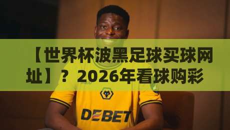 【世界杯波黑足球买球网址】？2026年看球购彩的那些门道