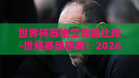 世界杯苏格兰竞猜让球-世预赛足球赛：2026年你还敢这么玩？